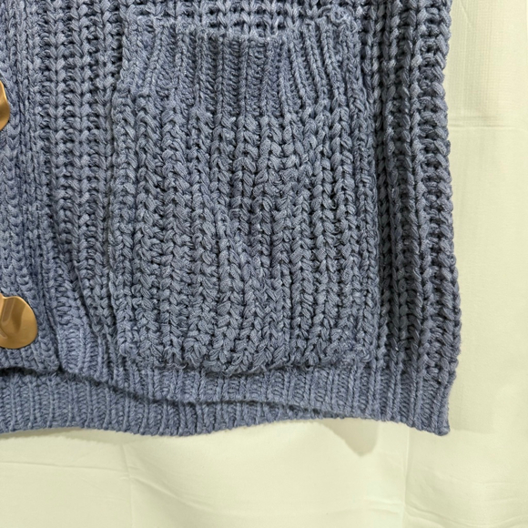 NEW Women's Piper & Scoot Button-Up Vest Blue/Gold Size M - Picture 10 of 12